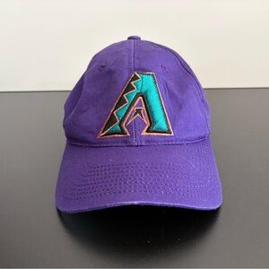 Vintage Arizona Diamondbacks Snapback Baseball Hat Cap MLB 90s Rare Purple